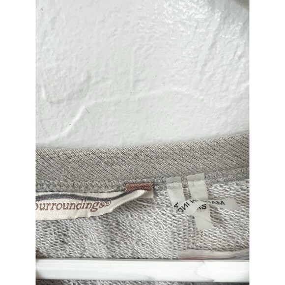 Soft Surroundings Artiste Tunic Top Striped Embroidered Beaded Gray XS New Boho - Picture 4 of 10